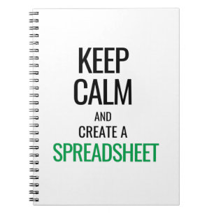 Houd Calm en Creëer a Spreadsheet - Excel Notitieboek