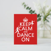 Houd Calm en Dance aan (in alle kleuren) Briefkaart (Staand voorkant)