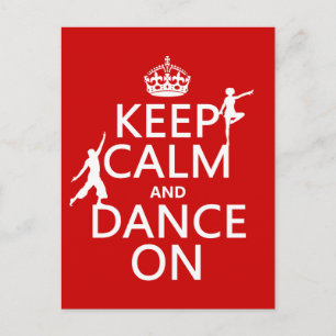 Houd Calm en Dance aan (in alle kleuren) Briefkaart