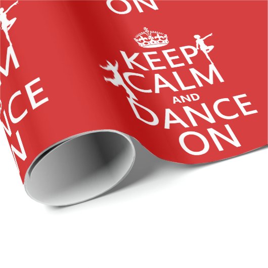 Houd Calm en Dance aan (in alle kleuren) Cadeaupapier (Rol Hoek)