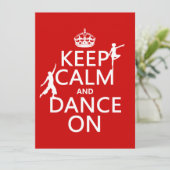 Houd Calm en Dance aan (in alle kleuren) Kaart (Staand voorkant)