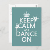 Houd Calm en Dans aan (ballet) (alle kleuren) Briefkaart (Voorkant / Achterkant)