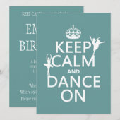 Houd Calm en Dans aan (ballet) (alle kleuren) Kaart (Voorkant / Achterkant)