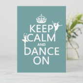 Houd Calm en Dans aan (ballet) (alle kleuren) Kaart (Staand voorkant)