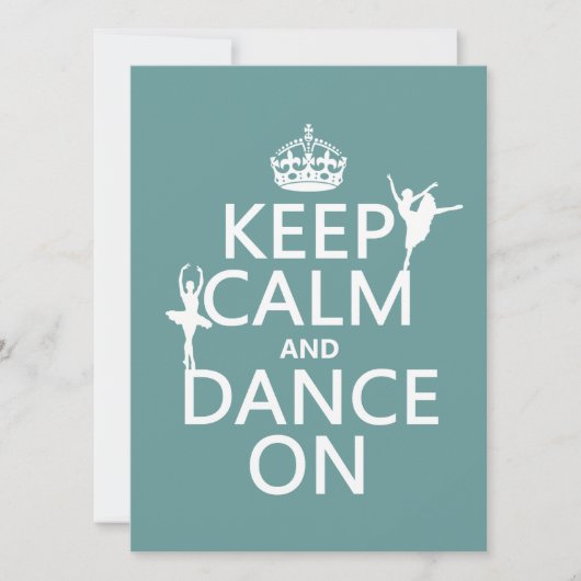 Houd Calm en Dans aan (ballet) (alle kleuren) Kaart (Voorkant)