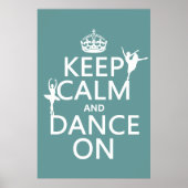 Houd Calm en Dans aan (ballet) (alle kleuren) Poster (Voorkant)