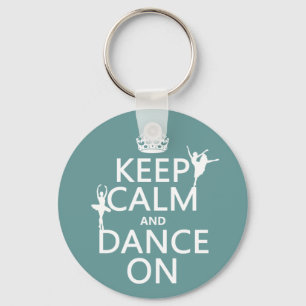 Houd Calm en Dans aan (ballet) (alle kleuren) Sleutelhanger