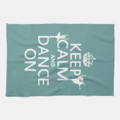 Houd Calm en Dans aan (ballet) (alle kleuren) Theedoek (Horizontaal)