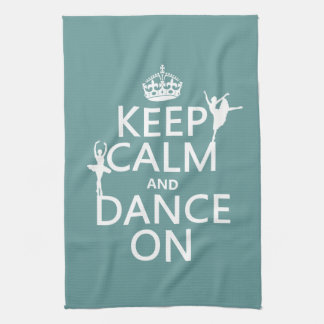 Houd Calm en Dans aan (ballet) (alle kleuren) Theedoek