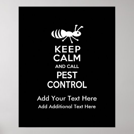 Houd Calm en de Exterminator van de Controle van h Poster (Voorkant)