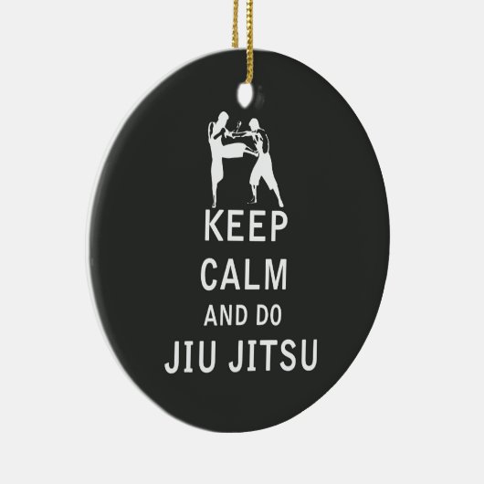 Houd Calm en Do Jiu-Jitsu Keramisch Ornament (Rechts)