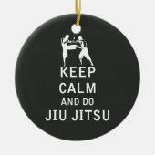 Houd Calm en Do Jiu-Jitsu Keramisch Ornament (Voorkant)