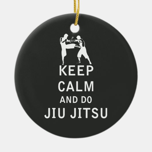 Houd Calm en Do Jiu-Jitsu Keramisch Ornament (Voorkant)