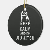 Houd Calm en Do Jiu-Jitsu Keramisch Ornament (Links)