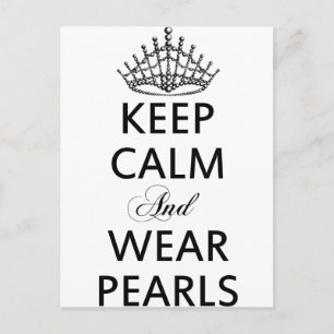 Houd CALM en DRAAG de Prijs van de Woorden PEARLS Briefkaart