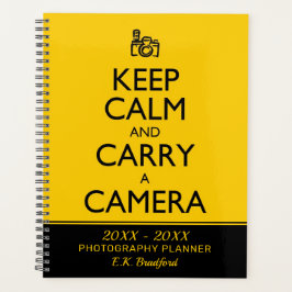 Houd Calm en draag een Planner van de Camera