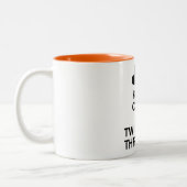 Houd Calm en draai de schroef rond - Chopper/Harle Tweekleurige Koffiemok (Links)