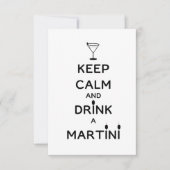 Houd Calm en Drink A Martini Kaart (Voorkant)