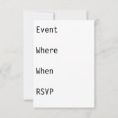 Houd Calm en Drink A Martini Kaart (Achterkant)