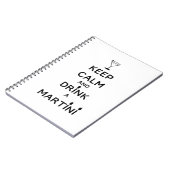 Houd Calm en Drink A Martini Notitieboek (Linkerzijde)