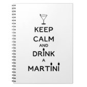 Houd Calm en Drink A Martini Notitieboek (Voorkant)