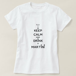 Houd Calm en Drink een Martini Bachelorette Partij T-shirt