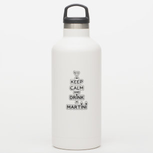 Houd Calm en Drink een Martini met Olijven Sticker