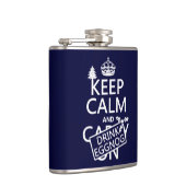 Houd Calm en Drink Eggnog (pas kleuren aan) Heupfles (Rechts)
