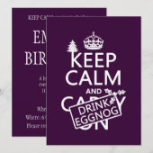 Houd Calm en Drink Eggnog (pas kleuren aan) Kaart (Voorkant / Achterkant)