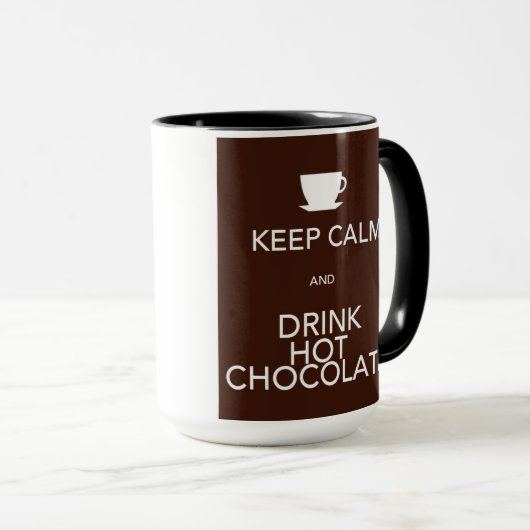 Houd Calm en Drink Hete Chocolade Mok (Voorkant rechts)