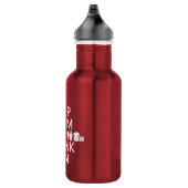 Houd Calm en Drink op (klantgerichte kleuren) Waterfles (Rechts)