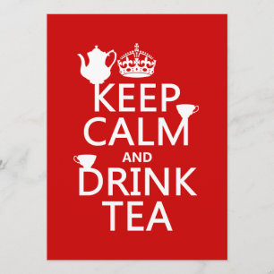 Houd Calm en Drink Tea - Alle kleuren Kaart