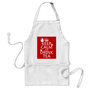 Houd Calm en Drink Tea - Alle kleuren Standaard Schort