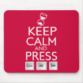 Houd Calm en druk controle Alt en schrap grappig Muismat (Voorkant)