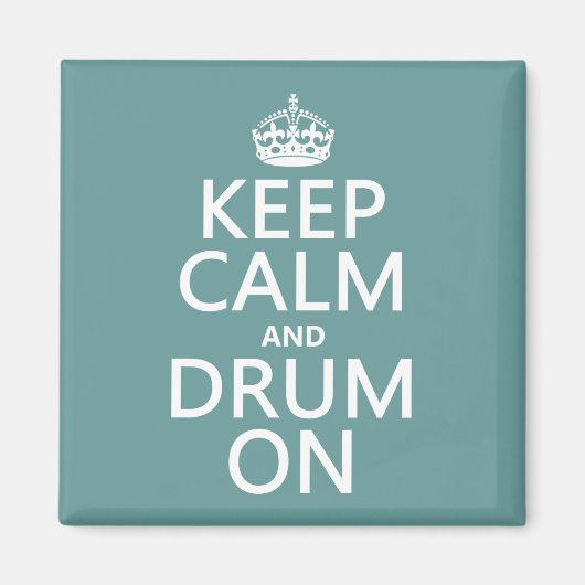 Houd Calm en Drum aan (om het even welke achtergro Magneet (Voorkant)