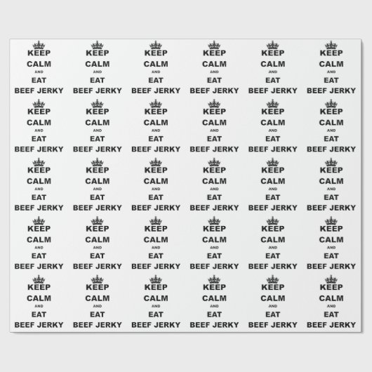 HOUD CALM EN EAT BEEF JERKY CADEAUPAPIER (Vlak)