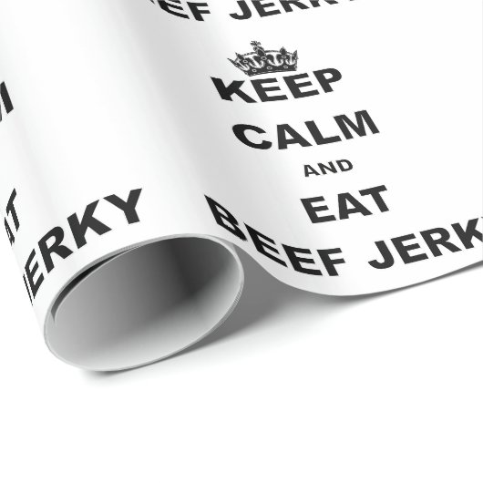 HOUD CALM EN EAT BEEF JERKY CADEAUPAPIER (Rol Hoek)