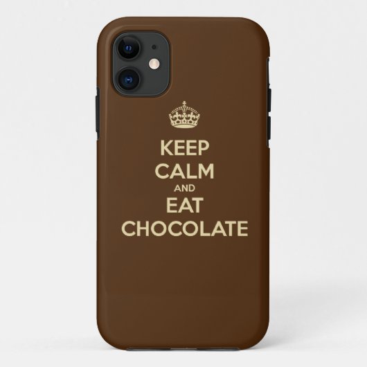 Houd Calm en Eat Chocolate iPhone 5 Hoesje (Achterkant)