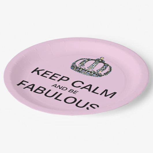 HOUD CALM EN FABULOUS! PAPIEREN BORDJE (Gekanteld)