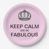 HOUD CALM EN FABULOUS! PAPIEREN BORDJE (Voorkant)