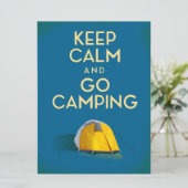 Houd Calm en ga de  drukMagnet van de Camping (Staand voorkant)