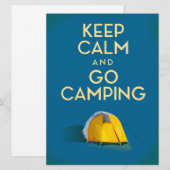 Houd Calm en ga de  drukMagnet van de Camping (Voorkant / Achterkant)