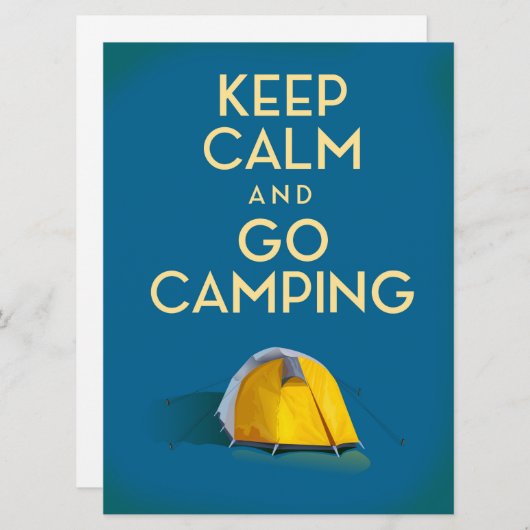 Houd Calm en ga de drukMagnet van de Camping (Voorkant / Achterkant)