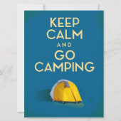 Houd Calm en ga de  drukMagnet van de Camping (Voorkant)