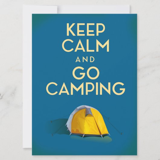 Houd Calm en ga de  drukMagnet van de Camping (Voorkant)