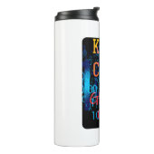 Houd Calm en geek op Binaire Code Thermosbeker (Gedraaid links)