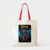 Houd Calm en geek op Binaire Code Tote Bag (Voorkant)