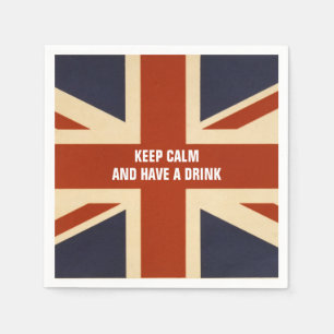 Houd Calm en heb een drink servet