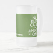 Houd Calm en Hike aan (om het even welke achtergro Matglas Bierpul (Voorkant rechts)