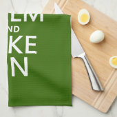 Houd Calm en Hike aan (om het even welke achtergro Theedoek (Quarter Fold)